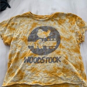 Original Retro Brand Woodstock Tie-Dye T-Shirt - Yellow and White